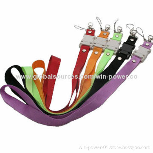 Promotional Lanyard USB Flash Drive, No Need to Lanyards Separately, Pantone Match Color Welcomed